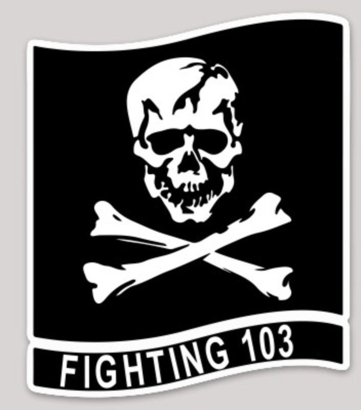 Officially Licensed US Navy VFA-103 Jolly Rogers Sticker
