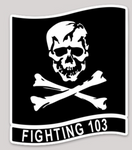 Officially Licensed US Navy VFA-103 Jolly Rogers Sticker