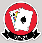 Officially Licensed US Navy VP-21 Black Jacks Sticker