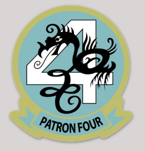 Officially Licensed US Navy VP-4 Skinny Dragons Sticker