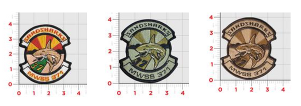 Officially Licensed USMC MWSS-371 Sandsharks Patch