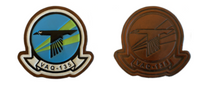 Officially Licensed US Navy VAQ-135 Black Ravens Leather Squadron Patches