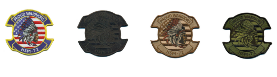 Official US Navy HSM-72 US Flag Patches