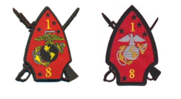 Officially Licensed USMC 1st Battalion 8th Marines Patch