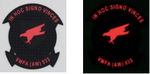 Officially Licensed USMC VMFA (AW)-533 Hawks PVC Blackout Patch