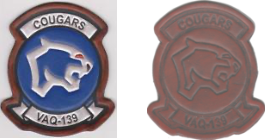Officially Licensed VAQ-139 Cougars Leather Patch