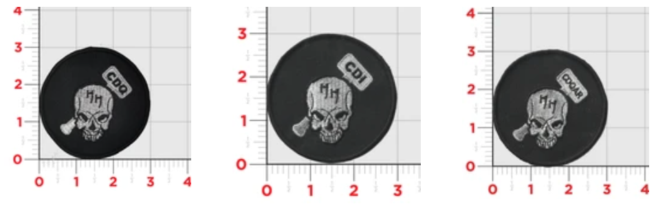 Official HMH-366 Qualification Skull/Hammer Patches