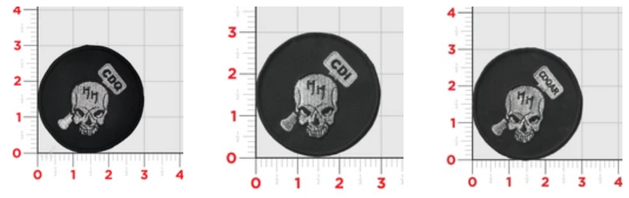Official HMH-366 Qualification Skull/Hammer Patches