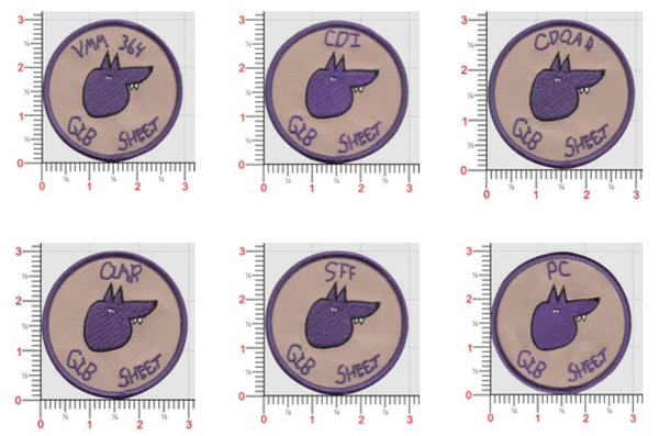 Official VMM-364 Purple Foxes "Special Fox" Qual patches