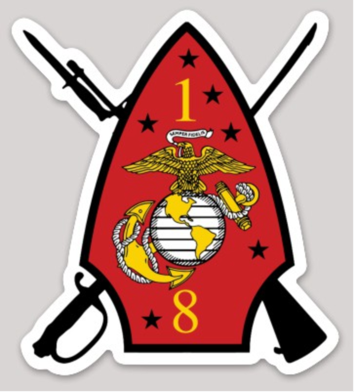 Officially Licensed USMC 1st Battalion 8th Marine Regiment