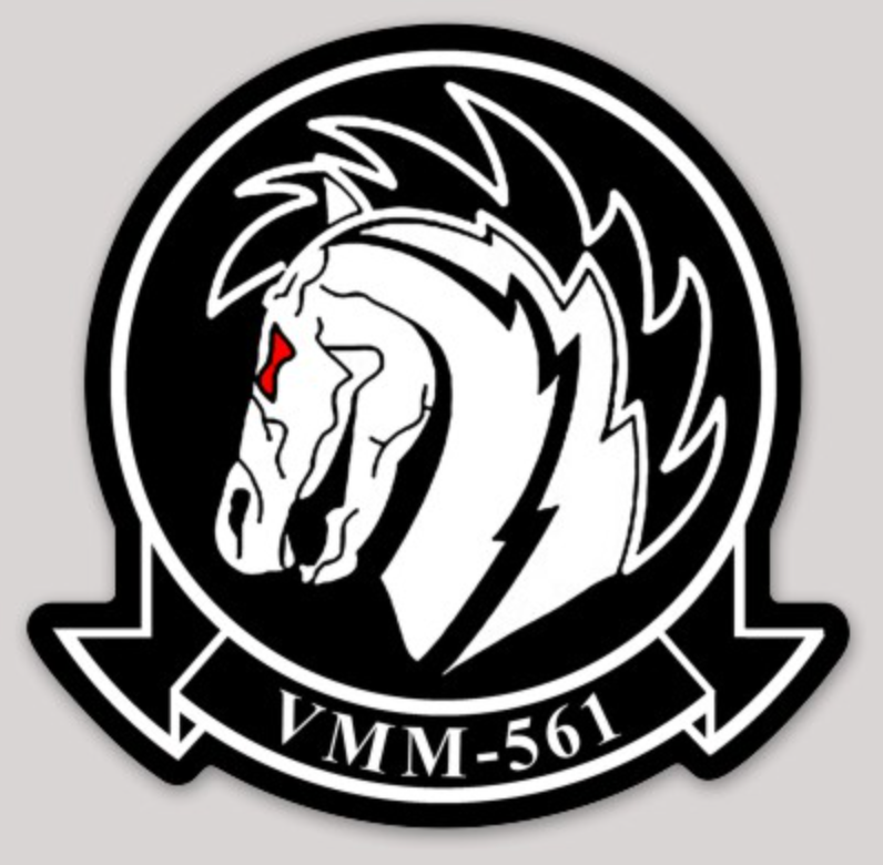 Officially Licensed USMC VMM-561 Pale Horse Sticker