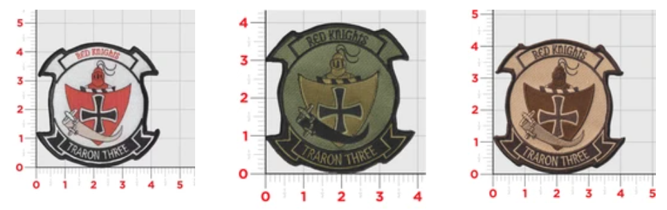 Officially Licensed  US Navy VT-3 Red Knights Squadron Patches
