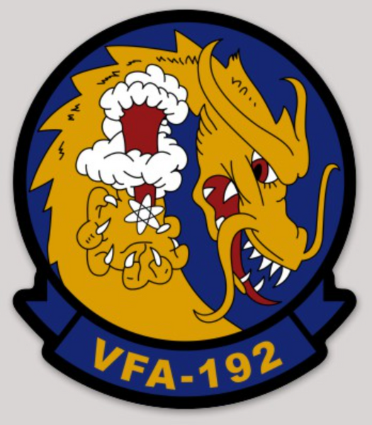 Officially Licensed US Navy USN VFA-192 Golden Dragons Stickers