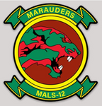 Officially Licensed USMC MALS-12 Marauders Sticker