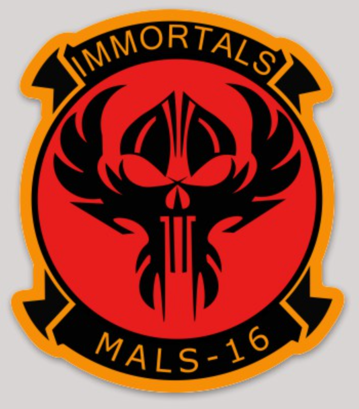 Officially Licensed USMC MALS-16 Immortals Sticker