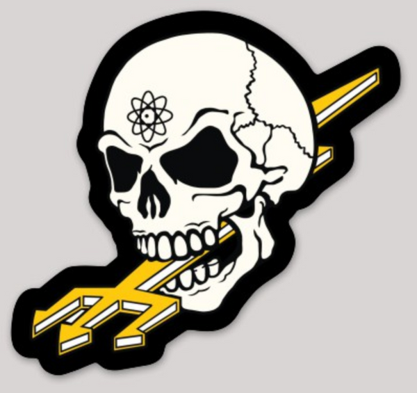 Officially Licensed US Navy VAQ-133 Wizards Skull Sticker