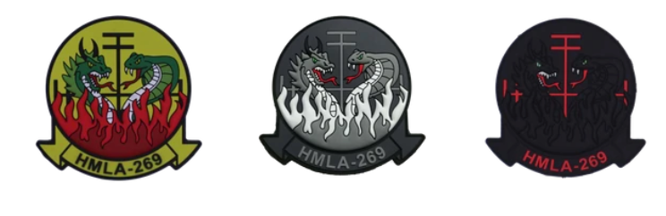 Officially Licensed HMLA-269 Gunrunners PVC Squadron Patches