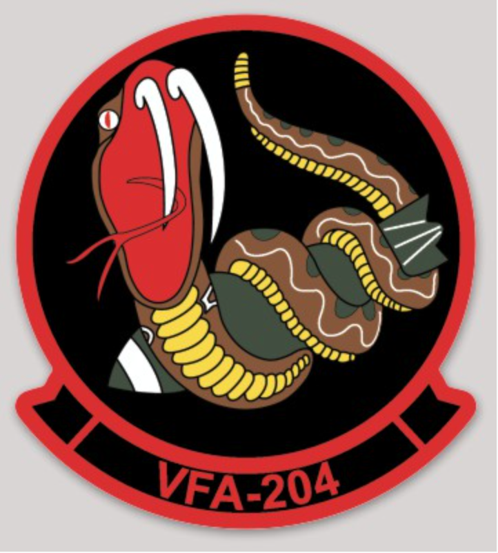 Officially Licensed US Navy VFA-204 River Rattlers Squadron Sticker