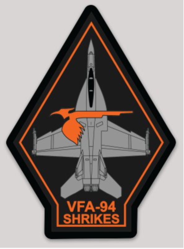 Officially Licensed US Navy  VFA-94 Shrikes F-18 Squadron Sticker