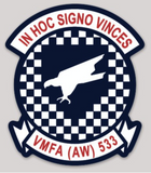 Officially Licensed USMC VMFA(AW)-533 Hawks Sticker