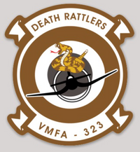 Officially Licensed USMC VMFA-323 Death Rattlers Squadron Sticker