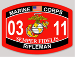 USMC MOS Sticker
