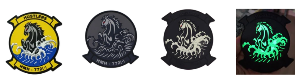 Officially Licensed USMC HMH-772 Hustlers PVC patches