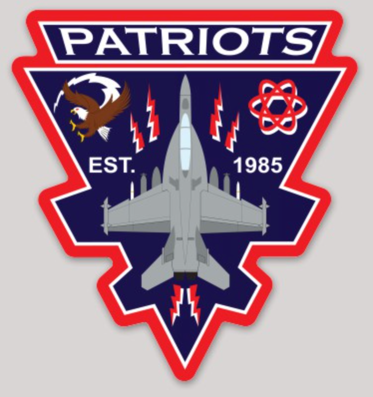 Official VAQ-140 Patriots EA-18 Growler Squadron Sticker