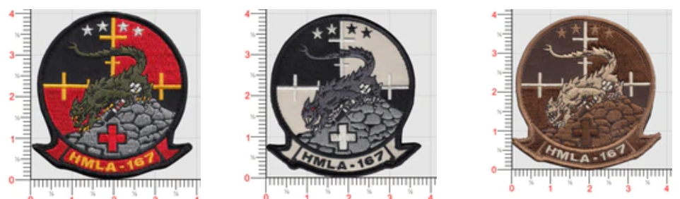 Officially Licensed USMC HMLA-167 Warriors Squadron Patch