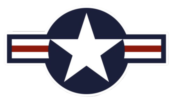 US Aircraft "Stars & Bars" Sticker