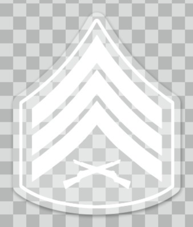 USMC Sgt Rank Window sticker