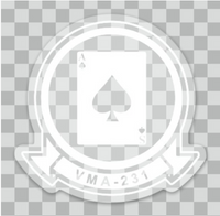 Officially Licensed USMC VMA-231 Ace of Spades Window Sticker