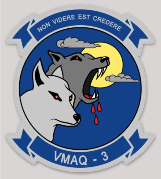 Officially Licensed USMC VMAQ-3 Moon Dogs Sticker