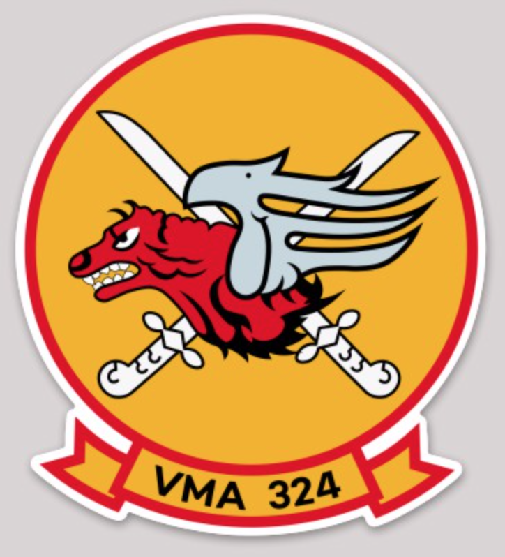 Officially Licensed USMC VMA-324 Devil Dogs Sticker