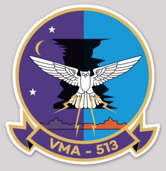 Officially Licensed USMC VMA-513 Flying Nightmares Sticker