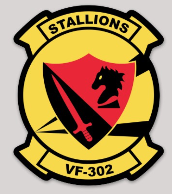Officially Licensed US Navy VF-302 Stallions Sticker