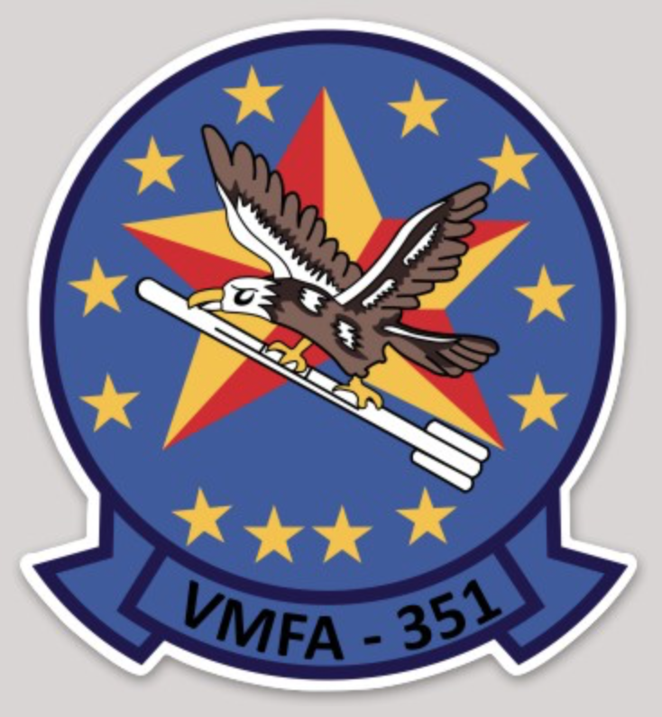 Officially Licensed USMC VMFA-351 Sticker