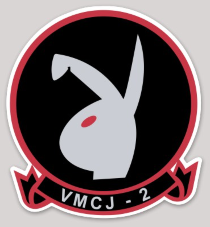 Officially Licensed USMC VMCJ-2 Playboys Sticker