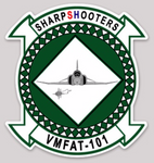 Officially Licensed USMC VMFAT-101 Sharpshooters F-4 Phantom Sticker