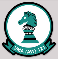 Officially Licensed USMC VMA(AW)-121 Green Knights Sticker