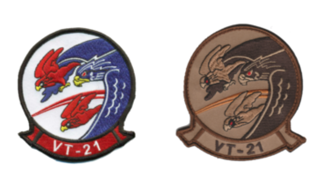 Officially Licensed US Navy VT-21 Redhawks Squadron Patches