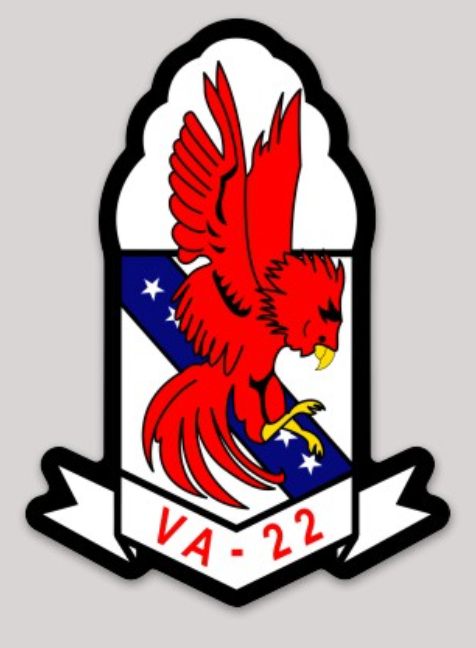Officially Licensed US Navy VA-22 Fighting Redcocks Sticker