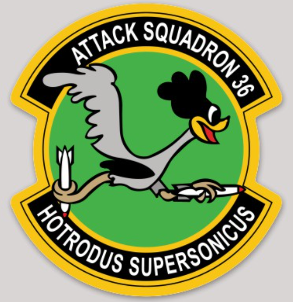 Officially Licensed US Navy VA-36 Roadrunners Sticker