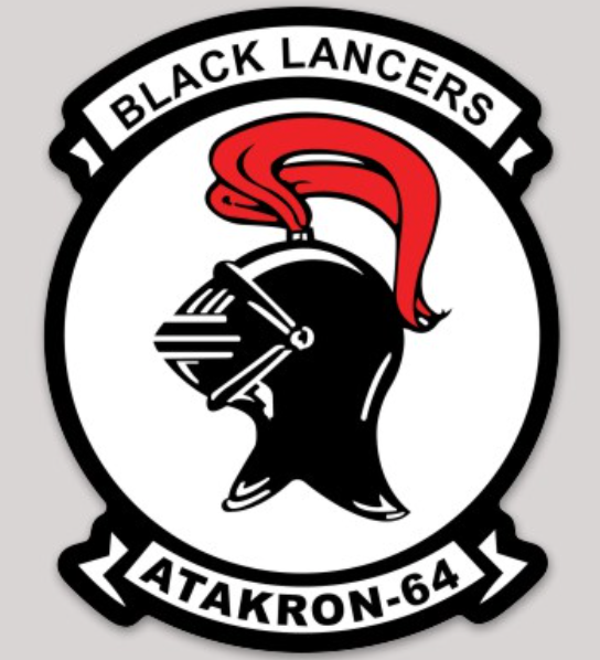 Officially Licensed US Navy VA-64 Black Lancers Sticker