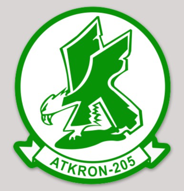 Officially Licensed US Navy VA-205 Green Falcons Sticker