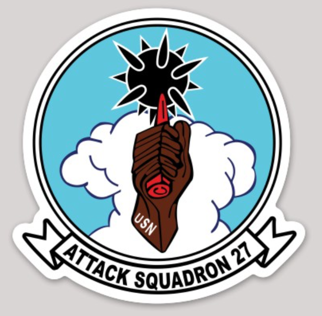 Officially Licensed US Navy VA-27 Royal Maces Sticker
