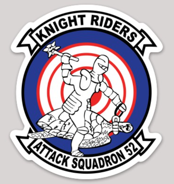 Officially Licensed US Navy VA-52 Knight Riders Sticker