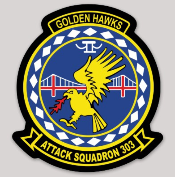 Officially Licensed Navy VA-303 Golden Hawks Sticker