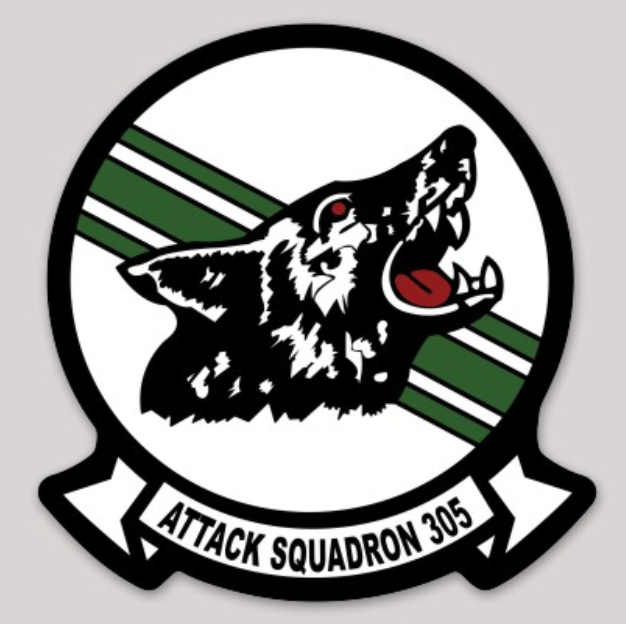 Officially Licensed US Navy VA-305 Lobos Sticker