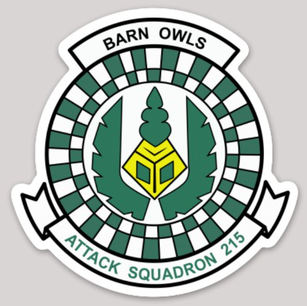 Officially Licensed US Navy VA-215 Barn Owls Sticker